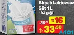 BİRŞAH LAKTOZSUZ SÜT 1 L